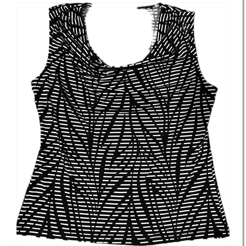 KASPER Drape Neck Sleeveless Top Size PM